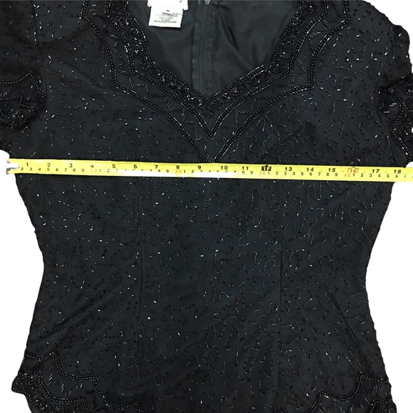 Vtg silk beaded short sleeve top India - Picture 10 of 11